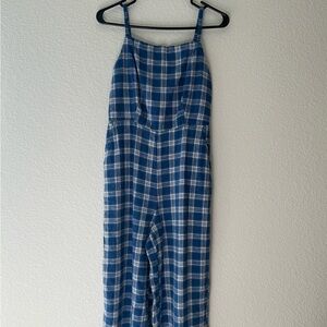 Old Navy 
Blue Plaid Women's Jumpsuit